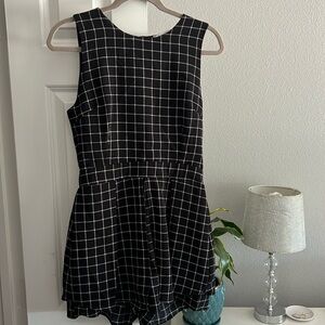 Black Checkered Romper